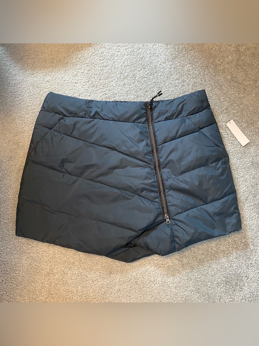Iceburg‎ Outerwear NWT Oslo Skirt Quilted Puffer Mini Skirt Blue Womens Large